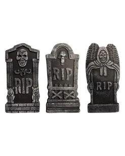 6-teiliges Halloween Grabstein Set 48cm -Halloween-Dekoration Verkäufe 6 teiliges halloween deko grabstein set halloween deko friedhof halloween tombstone set 52572 2