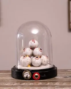 Beleuchteter Augenhügel Unter Glashaube 18cm -Halloween-Dekoration Verkäufe augenberg unter glaskuppel mit licht eye mound under glass dome with light halloween dekoration 54741 06