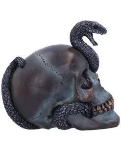 Schuppige Schlange In Totenkopf 19cm -Halloween-Dekoration Verkäufe das schicksal der schlange gothic schaedel 19cm serpentine fate gothic snake skull gothic deko totenkopf 53993 4
