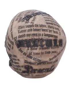 Dracula Totenkopf Mit Bram Stoker Zitaten -Halloween-Dekoration Verkäufe dracula totenschaedel mit bram stoker zitaten vampir totenkopf gothic deko halloween tischdeko 50770 03