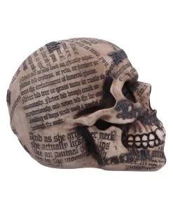 Dracula Totenkopf Mit Bram Stoker Zitaten -Halloween-Dekoration Verkäufe dracula totenschaedel mit bram stoker zitaten vampir totenkopf gothic deko halloween tischdeko 50770 04