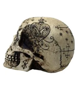Fantasy Totenschädel Mit Mystic Muster -Halloween-Dekoration Verkäufe fantasy totenkopf mit mystic muster fantasy totenschaedel mit muster skeleton skull with tattoo pattern 39786 03