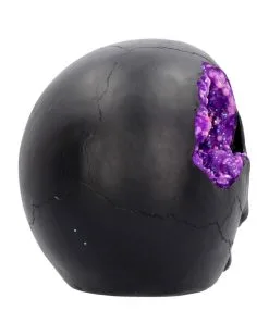 Geode Totenschädel Mit Violettem Gothic Glitter -Halloween-Dekoration Verkäufe geode totenkopf mit violetten gothic glitzer geode skull with purple gothic glitter 39526 05