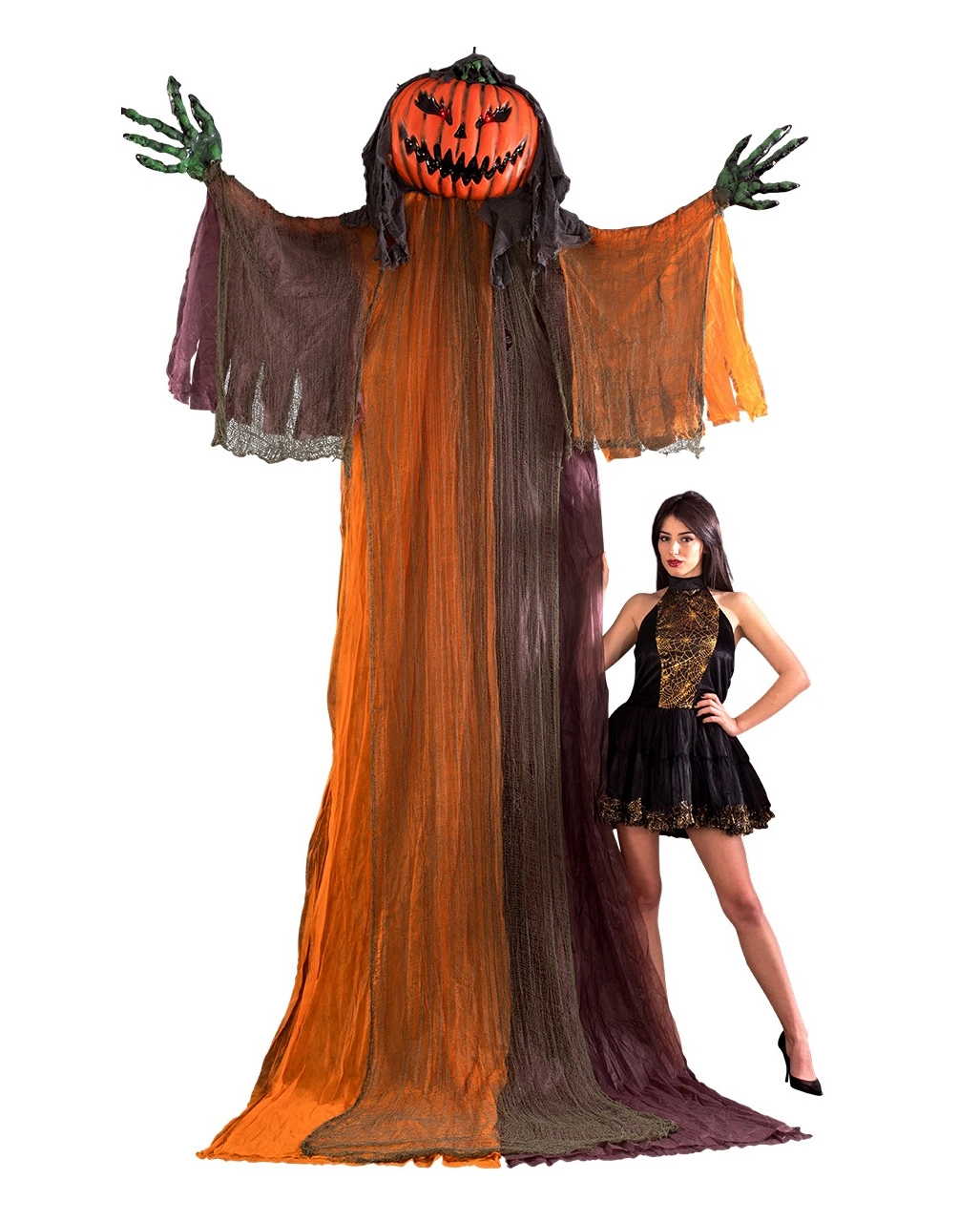 Gigantische Kürbis Hängedeko Mit LED 360cm 1 Gigantische Kürbis Hängedeko Mit LED 360cm