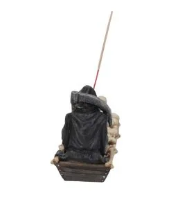 Sensenmann Mit Fähre Räucherstäbchenhalter -Halloween-Dekoration Verkäufe grim reaper faehrmann raeucherstaebchenhalter grim reaper ferryman insence holder gothic deko 39254 05