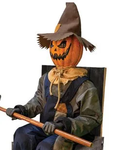 Schaurige Kürbis Vogelscheuche Halloween Animatronic -Halloween-Dekoration Verkäufe grinsende kuerbis vogelscheuche halloween animatronic jack pumpkin halloween animatronic halloween und horror deko und animatronics 50974 3