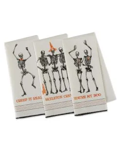 Creepy Skelette Halloween Geschirrtuch
