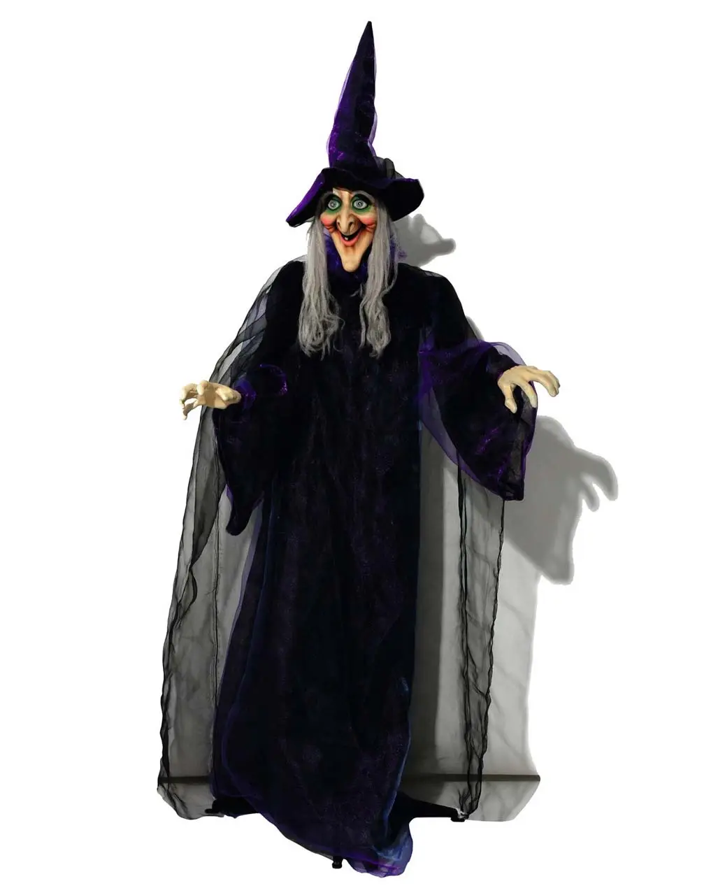 Halloween Hexe Animatronic Mit Leuchtenden Augen & Sound 175cm 1 Halloween Hexe Animatronic Mit Leuchtenden Augen & Sound 175cm