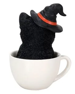 Halloween Katze In Teetasse 16cm 6 Halloween Katze In Teetasse 16cm -Halloween-Dekoration Verkäufe halloween kaetzchen in teetasse halloween kitten in a tea cup halloween tisch deko 51341 03