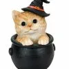 Halloween Katze Im Hexenkessel 15cm