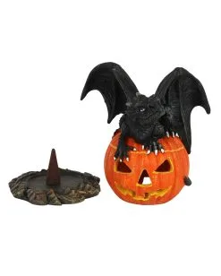 Jack O Lantern Kürbis Mit Drache Räucherkegelhalter -Halloween-Dekoration Verkäufe halloween kuerbis mit drachen raeucherkegelhalter halloween kuerbis teelichthalter trick or treat dragon cone burner 51679 03