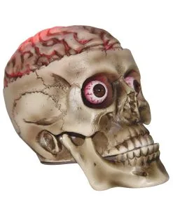 Halloween Totenschädel Mit Blutigem LED Gehirn 19cm -Halloween-Dekoration Verkäufe halloween totenkopf mit blutigem led gehirn halloween skull with bloddy led brain halloween deko 53917 02