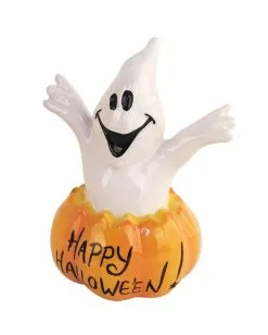 Happy Halloween Kürbisgeist Salz & Pfefferstreuer -Halloween-Dekoration Verkäufe happy halloween geister salz und pfefferstreuer halloween wohnungsdeko und homeware halloween ghost salt pepper set 54642 2