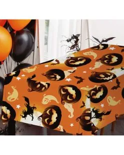 Tischdecke Happy Halloween Kürbis -Halloween-Dekoration Verkäufe happy halloween kuerbis tischdecke happy halloween pumpkin tablecloth halloween deko kinder 53203 3