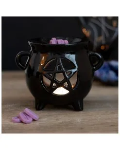 Pentagramm Hexenkessel Duftlampe 5 Pentagramm Hexenkessel Duftlampe -Halloween-Dekoration Verkäufe hexenkessel pentagramm duftlampe gothic duftlampe pentagram cauldron oil burner gothic deko 51987 03