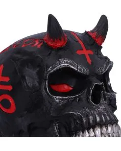 Infernal Teufels Totenschädel 20cm -Halloween-Dekoration Verkäufe infernal teufels totenkopf infernal teufels totenschaedel infernal devil skull gothic deko 54566 06