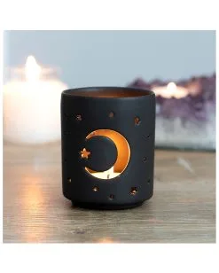 Mond & Sterne Teelichthalter -Halloween-Dekoration Verkäufe mystischer mond teelichthalter mystical moon tealight holder halloween tischdeko gothic dekoration 50819 03
