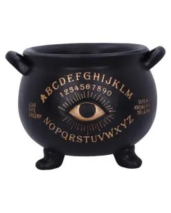 Spirit Hexenkessel Mit Auge 22,3cm -Halloween-Dekoration Verkäufe ouija hexenkessel mit sehendem auge ouija witches cauldron with seeing eye halloween deko 51061 01