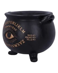 Spirit Hexenkessel Mit Auge 22,3cm -Halloween-Dekoration Verkäufe ouija hexenkessel mit sehendem auge ouija witches cauldron with seeing eye halloween deko 51061 02