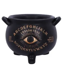 Spirit Hexenkessel Mit Auge 22,3cm -Halloween-Dekoration Verkäufe ouija hexenkessel mit sehendem auge ouija witches cauldron with seeing eye halloween deko 51061 04