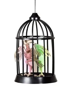 Krähen Skelett Im Käfig Halloween Animatronic -Halloween-Dekoration Verkäufe raben skelett im kaefig halloween animatronic raven in cage animatronic halloween dekoration 51447 03