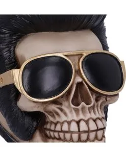 Rock 'n' Roll Totenschädel 17cm -Halloween-Dekoration Verkäufe rock n roll totenkopf rock n roll totenschaedel rock n roll skull rockabilly wohnaccessoire 53392 05