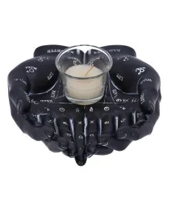 Schwarze Chiromantie-Hände Teelichthalter -Halloween-Dekoration Verkäufe schwarze handlese haende kerzenhalter schwarze chiromantie haende teelichthalter 51059 03