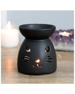 Schwarze Katze Duftöl Brenner 5 Schwarze Katze Duftöl Brenner -Halloween-Dekoration Verkäufe schwarze katze duftoel lampe black cat cut out oil burner halloween tischdeko 50804 03