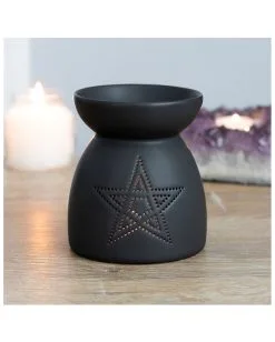 Schwarzer Pentagramm Duftöl Brenner -Halloween-Dekoration Verkäufe schwarze pentagram duftoel lampe schwarzer pentagram duftoel brenner black pentagram fragrance oil lamp 50641 03