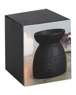 Schwarzer Pentagramm Duftöl Brenner -Halloween-Dekoration Verkäufe schwarze pentagram duftoel lampe schwarzer pentagram duftoel brenner black pentagram fragrance oil lamp 50641 04