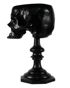 Schwarzer Totenschädel Als Ringehalter 21cm -Halloween-Dekoration Verkäufe schwarzer totenkopf als ringehalter schwarzer totenschaedel als ringhalter black skull ring holder gothic wohnaccessoire 54858 05