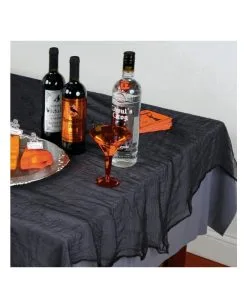 Schwarze Deko Tischdecke