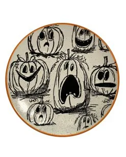 Spooky Kürbisfeld Keramik Teller 20cm