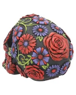 Sugar Skull Mit Blütenmuster -Halloween-Dekoration Verkäufe sugar skull mit blueten ornament sugar skull mit bluetenmuster sugar bloom skull 39199 04