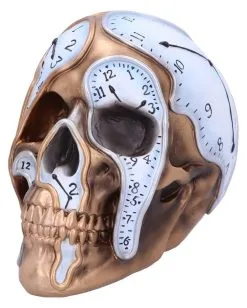 Die Zeit Vergeht Uhren Schädel 17,5cm -Halloween-Dekoration Verkäufe time goes by uhren schaedel 175cm time goes by clock skull die zeit vergeht totenkopf gothic deko 53997 3