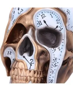 Die Zeit Vergeht Uhren Schädel 17,5cm -Halloween-Dekoration Verkäufe time goes by uhren schaedel 175cm time goes by clock skull die zeit vergeht totenkopf gothic deko 53997 5