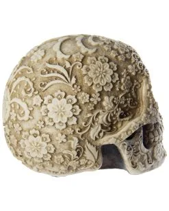 Totenschädel Mit Blütendesign -Halloween-Dekoration Verkäufe totenkopf mit bluetendesign totenschaedel dekoration skull with flower design 29106 4