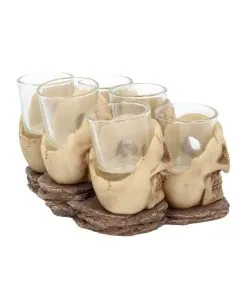 Totenschädel Schnapsglas Set 6 St. -Halloween-Dekoration Verkäufe totenkopf schnapsglas set totenschaedel schnapsglaeser skull shot glass set 50743 05