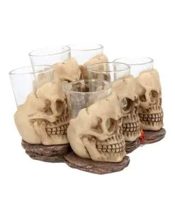 Totenschädel Schnapsglas Set 6 St. -Halloween-Dekoration Verkäufe totenkopf schnapsglas set totenschaedel schnapsglaeser skull shot glass set 50743 06