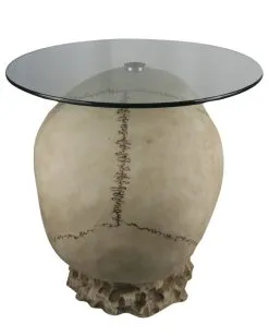 Totenschädel Tisch Mit Glasplatte 56,5cm 8 Totenschädel Tisch Mit Glasplatte 56,5cm -Halloween-Dekoration Verkäufe totenkopf tisch mit runder glasplatte totenschaedel tisch mit runder glasplatte skull table with round glass plate 54783 04