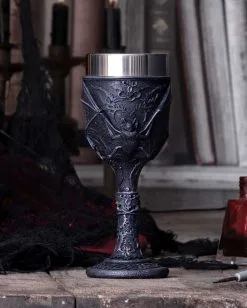 Gothic Vampirfledermaus Weinkelch -Halloween-Dekoration Verkäufe vampirfledermaus weinkelch gothic deko und wohnaccessoires dark fang goblet 52213 5